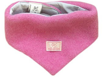 Pickapooh Halswärmer, 100 % Merinowolle, Baby, Jungen, Mädchen, Schal, Halstuch, Baumwoll-Fleece, Winter, rose, 9-24 Months