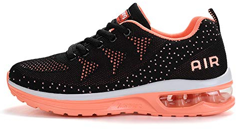 Fexkean Herren Damen Sneaker Laufschuhe Sportschuhe Air leicht Walkingschuhe Running Turnschuhe Shoes(A35Pink42)