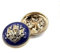 10PCS Kleidung Knöpfe - Fashion Sewing Button Runde Geformte Metallknopf-Set für Männer Frauen Blazer, Mantel, Uniform, Hemd, Anzug und Jacke (Blau, 15mm)