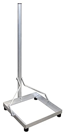 Premium X Balkonständer 40x40cm Aluminium Mast 1m SAT Balkon Terrassen-Ständer Flachdach Halterung für Satelliten-Schüssel