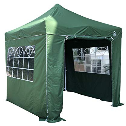 All Seasons Gazebos: Gazebo pop-up 2.5x2.5m completamente impermeabile con 4 pareti laterali Premium - Verde
