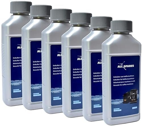 AllSpares universal Entkalker (6 x 250ml) für Kaffeemaschinen geeignet für Philips Saeco CA6700 und Gaggia 21001681