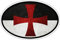Akachafactory Sticker Aufkleber Nationalitätenkennzeichen Flagge Fahne Templer templeritter