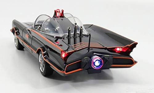 Voiture Miniature Batmobile 1/18 Avec Phares, Feux, Girophare, Propulseur Lumineux ! Avec Figurines Batman et Robin