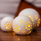 Gadgy Deko Kugeln Weiß | Set 3 Stück Led Kugel | Tischdeko Herbst | Weihnachtsdeko Innen | Fensterbank Deko | Deko Licht Leuchtkugel Innen Batteriebetrieben | Led Dekoleuchte | Tisch Deko