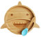 Bubba Boo Bamboo Plate and Spoon Set Baby Suction Plate Shark Design (Blue)