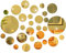 NAILDOKI DIY-Wandaufkleber, Acryl-Spiegel-Aufkleber-Set, 60 Stück, Kreisspiegel-Wandsticker für Wohnzimmer, Schlafzimmer, Dekoration (Gold)