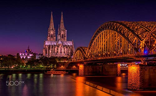 DIY Diamond Painting Kölner Dom Nachtansicht Vollbohrung Strass Kristallstickerei Bilder Kreuzstich Kunsthandwerk Für Wohnkultur