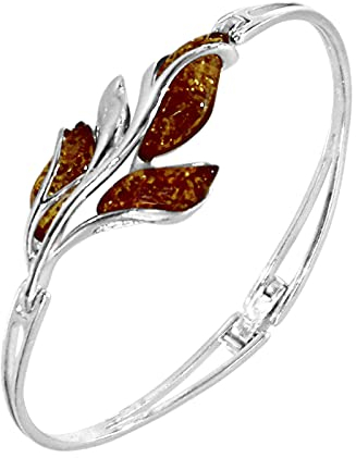 Armreif - Neda - Silber 925/000 - Bernstein