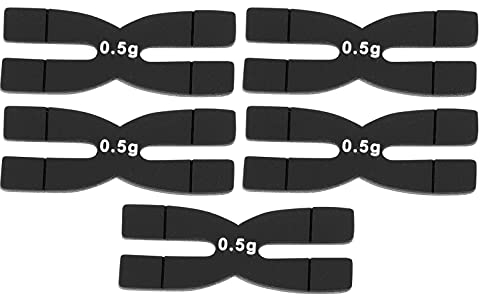 Brrnoo Tennisschläger Gewichtsausgleichsstreifen, 5 Stück Schlägergewichtete Stange für Sporttraining(Schwarz)