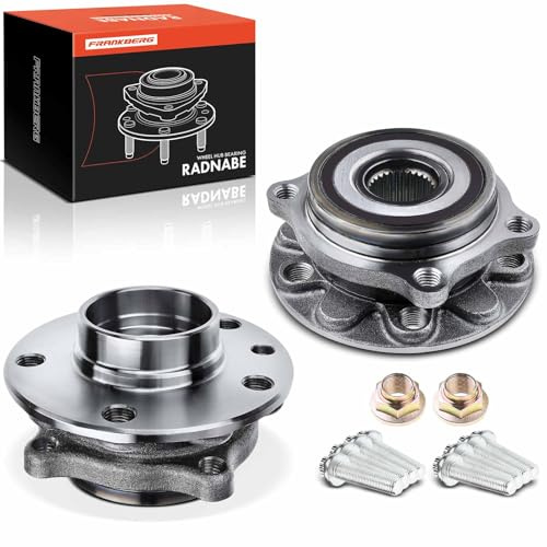 Frankberg Set di 2 cuscinetti ruota anteriori con anello magnetico ABS | davanti Con anello magnetico Sensore di velocità ABS Sensore di velocità ABS Ruota flangiata ⌀135
