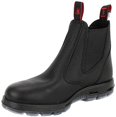 Redback USBBK Sicherheits-Arbeitsschuhe aus Australien - mit Stahlkappe - Unisex - Black/Schwarz - UK 5.5 / EU 38.5