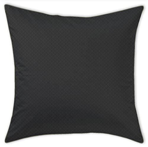 Curt Bauer Mako-Brokat-Damast Kissenbezug einzeln Dessin 9008 Arezzo Farbe ebenholz-3826 Größe 80x80cm