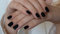 AiN Katy Nagelfolie - schwarz matt - Nail Wraps - 40 ultra-dünne selbstklebend - french nails - fingernagelfolien selbstklebend - nagelsticker selbstklebend - nägel zum aufkleben