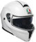 AGV Streetmodular ECE 22-06 Mono, Modularer Helm, Motorrad Klapphelm ECE 22-06 P/J in Zwei Konfigurationen zugelassen, mit Sonnenblende, Materia Matt Weiß, S