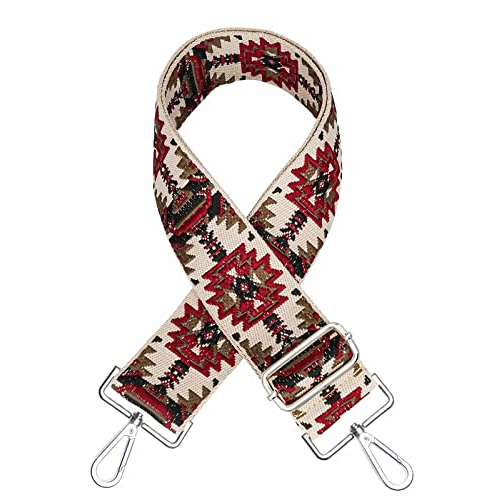PANMAY Schultergurt für Taschen Breit 5cm - Verstellbarer Taschengurt 80-130cm,Taschengurt Schultergurt,Universeller Geflecht Umhängegurt Schulterriemen für Taschen Handtaschen mit Karabiner (Rot)