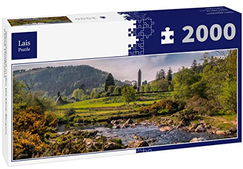 Lais Puzzle Glendalough in den Wicklow-Bergen, Irland, Panorama 2000 Teile Panorama