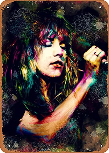Metall-Musikposter – optional Stevie Nicks – 20,3 x 30,5 cm Blechschilder für Bar, Pub, Vintage-Stil, Wanddekoration, 20,3 x 30,5 cm