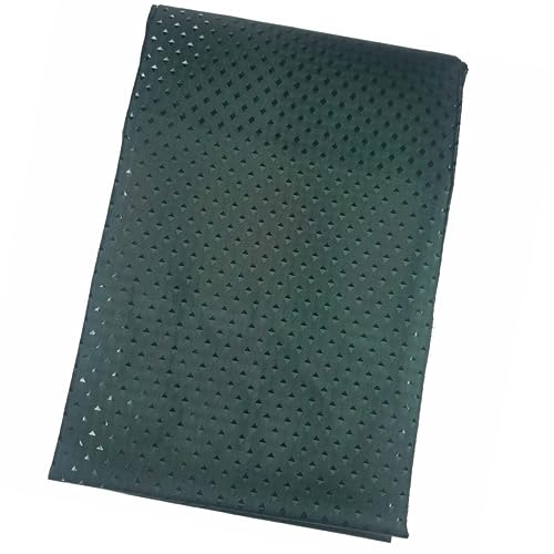 Glamified Waffle Grey Shower Curtains Mould proof Resistant Washable, Water Repellent Heavy Duty Weighted Fabric Shower Curtains Bathroom 180 x 180cm Drop (Green)