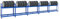 Mega Deal | 5X Reifenregal Tiger | HxBxT 100x110x35 cm | 150kg Fachlast | bis zu 16 Reifen | mit Ebenen | Blau