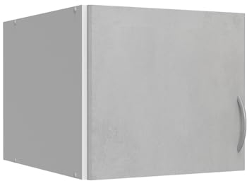 Lomadox Aufsatzschrank Stauraumschrank weiß mit Betonoptik, B/H/T ca. 40/40/40 cm