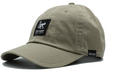 Surf Monkey SURF MONKEY Baseballmütze Classic Dad Cap aus Baumwolle ohne Struktur - Bio-Baumwolle, beige, One size