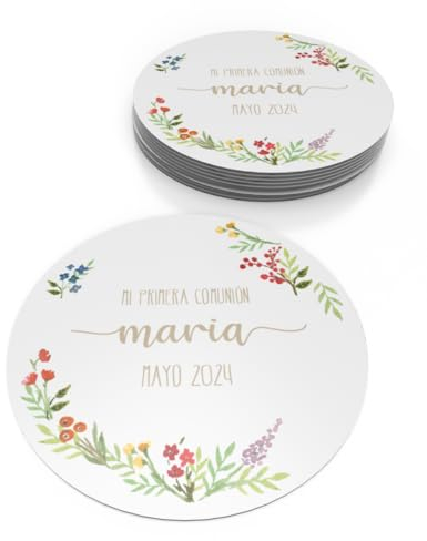 AimanGZ - Imán Redondo con Foto Personalizada D 5,2 cm - Pack 10 Unidades - para Nevera, Regalo Publicitario, Bautizo, Boda, Comunión Original - Acabado Básico