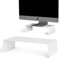 Monitor Stand Desk Base Metal Riser Height Platform for Computer, Computer, Screen, Table, Office Ergonomics, Elegant Modern Shelf Design (White)