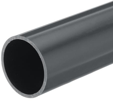 QUARKZMAN PVC Rohr, Durchmesser 43.8mm Länge 0.33m Rund Kunststoffrohr für Garten, Aquarium, Wasserleitung, Kabelkanal, lüftungsrohr (Dunkelgrau)