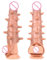 25cm Silica Gel Kondome Erweiterung Für Männer Wiederverwendbare Kondome Dildo Penis Ring Sleeve für Männer (Fleischfarbe)