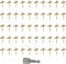 Topyond Metal Pegs, 50PCS Fence Staples, 2In Fastener Nails Galvanized, Reusable Fixing Wood Screws for Wire Mesh and Woven Fencing