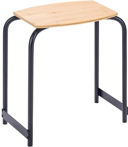 Picknico Campinghocker Retro Picknick Sitz Hocker Alu Bambus Holz Leicht 0,9 kg