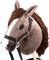 SKIPPI Hobby Horse Fuchs, Großes Steckenpferd A3, Halfter und Zügeln im Set, Fuchs Pferd, Hobby Horsing Pferd, Kastanienbraun Stockpferd