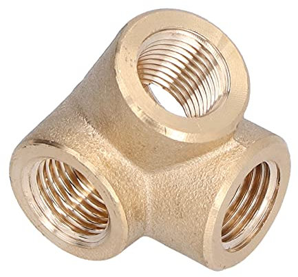 Raccordo per Tubi in Ferro a Vie, Raccordo a T con Uscita Laterale a Vie Durevole per Compressore d'aria per Progetti Fai-da-te