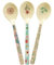 Rice Melamin Teelöffel 3er-Set - Flower Prints - Mehrfarbig Kinderlöffel Bruchsicher Campinggeschirr Melamingeschirr Kinderbesteck BPA-frei Länge: 14,5 cm