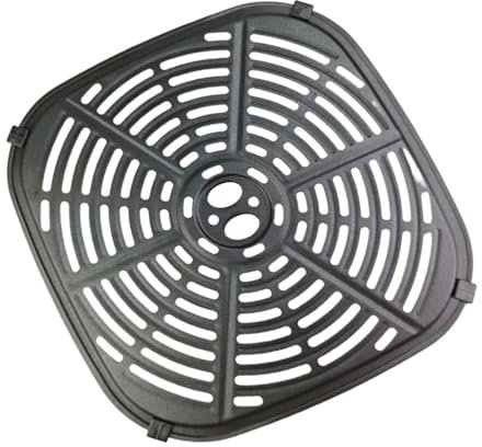 Friggitrici ad aria Pad Friggitrici ad aria in metallo Piastra per friggitrici ad aria Vassoio Piastra per grigliare Strumento di cottura multifunzionale in metallo per friggitrici ad aria 6QT