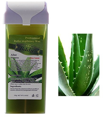 Wachs-Nachfüllpatrone für Roll-On Waxing Set, Enthaarungswachs für Arme, Beine und Körper, Weicher Wachsroller (100g, Aloe Vera)