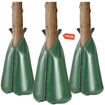 VEVOR Tree Watering Bag, 3 Packs 20 Gallons Watering Bags for New Trees, 5-9 Hours Slow Release Refillable Tree Drip Irrigation Bags with Zipper, Durable Tree Watering System for Deep Root Targeting