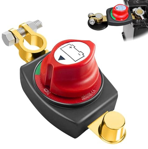 iKALULA Batterietrennschalter, 12V-48V Autobatterie Trennschalter, Batterie Trennschalter, Batterieschalter, Hauptschalter Wasserdichter Stromschalter für Auto Motorrad Marine Boat Caravan Yacht