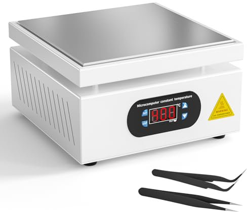 700W Electric Heating Plate Preheating Station Soldering Hot Plate with Digital LCD, 0-400℃ Adjustable Electronic Hot Plates for Phone Screen Repair Component