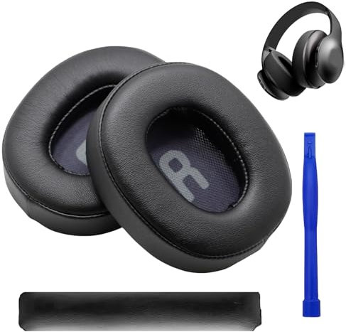 1 Paio Cuscinetti Auricolari e 1 Fascia di Ricambio Ricambio per JBL Tune 700(700BT)/710(710BT)/720(720BT)/750(750BT,750BTNC), 760(760NC) Cuffie, Morbida Pelle Proteica