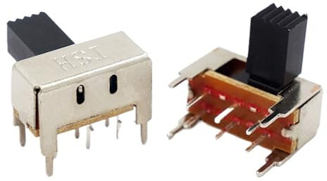 Chenhj 10 Pezzi Interruttore A Levetta SK-22D04 6 Pin 2 Posizioni 2P2T Interruttore A Doppia Slitta Orizzontale Interruttore A Slitta