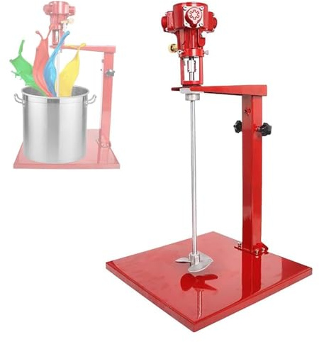 Pneumatic Paint Mixer Stirrer, Paint Stirring Machine with Stand, Air Agitator Height Adjustable for Mixing Plaster Paint Feed Mortar