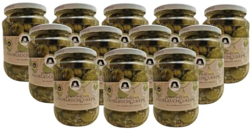 12 Gläser Markus Spreewald Knoblauchgurken groß
