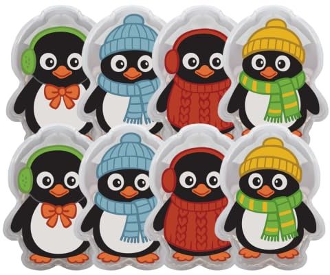 IEA Medical Kühlpads Kinder 8er – Kalt-Warm-Kompresse, Gel, Pinguin | Wiederverwendbares Gel-Kühlkissen & Wärmekompresse – bei Beulen, Prellungen & Insektenstichen, für Gefrierfach & Mikrowelle