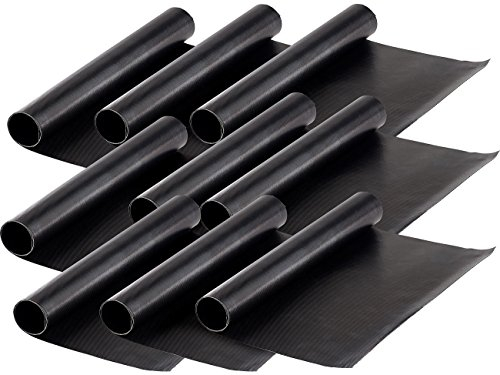 Rosenstein & Söhne Grillunterlage: Dauer-BBQ-Grillmatte & Antihaft-Bratfolie aus Glasfaser, 9 Stück (Dauerbackmatte, Zauber Grillmatte, Schutzfolie)