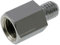 Spiegel Adapter Loch (Innen) M10 Rechtsgewinde auf Bolzen (Außen) M8 Rechtsgewinde chrom