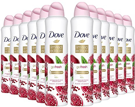 12x Dove Go Fresh Deo Deodorant Spray with Pomegranate 250l 48h!