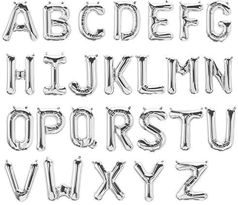 Palloncino con lettere in argento, oro e oro rosa, 40 e 80 cm, bella decorazione adatta per ogni occasione, selezionabile