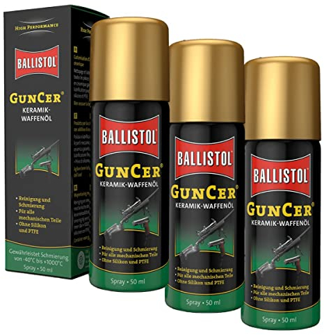 BALLISTOL 3 Stück 50 ml GunCer Keramik-Waffenöl Spray Waffenpflege 22165
